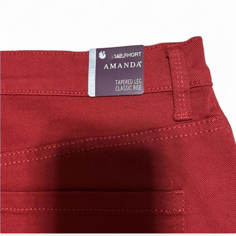 NWT Gloria Vanderbilt Original Amanda Jeans Heritage Fit Tapered Leg Red Sz 14P - Picture 7 of 7